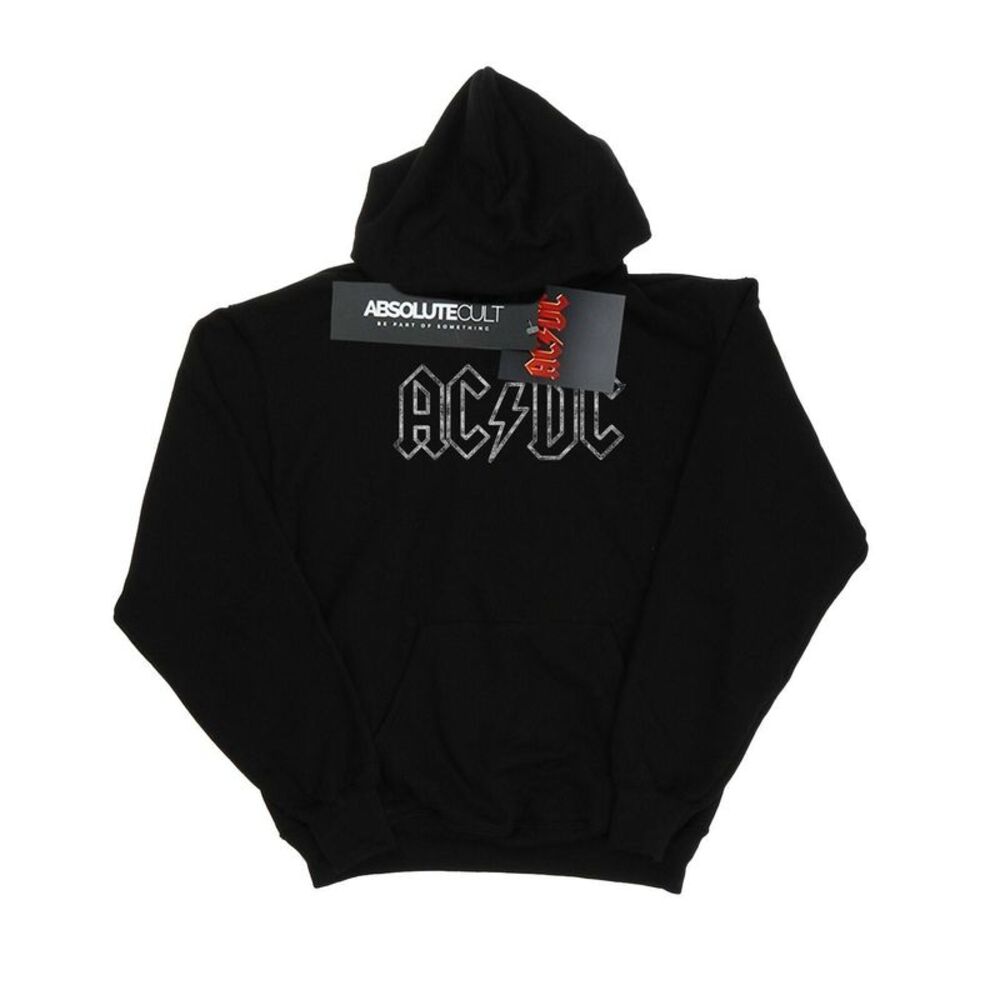 AC/DC Mens Jagged Logo Hoodie / Black